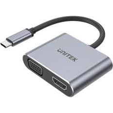 Kabler Unitek USB C-VGA/HDMI M-F Adapter