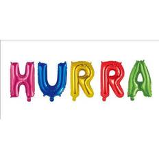 Baby Tekst- & Temaballoner Folieballoner HURRA Multifarvet