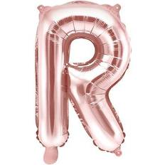 R Bogstavballoner PartyDeco Bogstav Ballon Rosegold R 35 cm