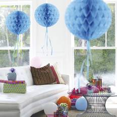 Feest Honingraatballen Folat Baby blauwe honeycomb bol 30cm