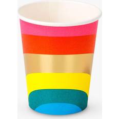 Talking Tables Foil Rainbow Disposable Cups, 250ml, Pack of 12