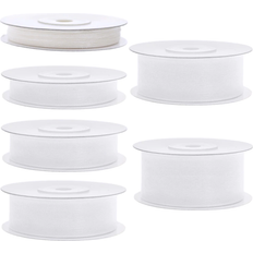 PartyDeco Nastro Regalo In Chiffon Bianco 38 mm 25 metri