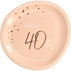 Folat Paptallerkener 40 Års Lush Blush