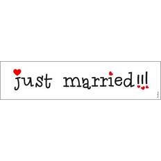 PartyDeco Just Married Nummerplade