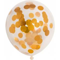 Feest Latex ballonnen Globos Confetti Ballonnen Papieren Confetti Metallic Goud 30cm, 6st