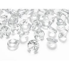 PartyDeco Diamant konfetti 20mm Transparent Klar