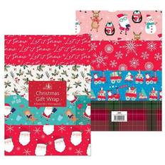 8 Assorted Designs Christmas Wrapping Paper Sheets 50 x 70cm Approx