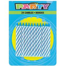 Kakkukynttilät Unique Party Cake Candles Striped Birthday 24pcs