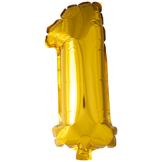 Palloncini in Lamina PartyDeco Foil Balloon Number 1 86cm Gold