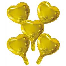 Globos rebaja Pack 5 Globos de Foil Corazón Oro de 23 cm T.Única