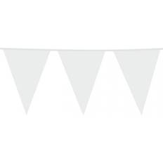Globos Flagbanner 10 m. med 15 STORE hvide flag