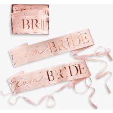 Rosaguld Ordensbånd Ginger Ray wedding team bride 6 pack sash-Pink