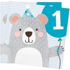 Birthday Bear, Servetter 1 år 16-pack