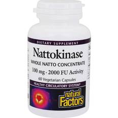 Vitamins & Supplements Natural Factors Nattokinase Dietary Supplement 100 mg 60 Vegetarian Capsules