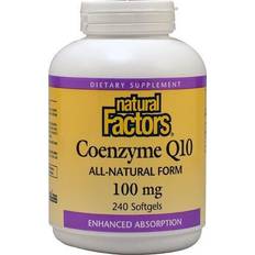 Q10 100mg Natural Factors Coenzyme Q10 100 mg 240 Softgels