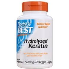 Doctor's Best Vitaminer & Kosttillskott Doctor's Best Hydrolyzed Keratin 500 mg 60 Veggie Caps