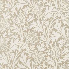 William Morris & Co. Tapete Pure Thistle Gilver beige