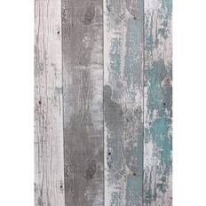 Papeles pintados Papel De Pared Topchic Wooden Planks Gris Oscuro Y Azul Noordwand