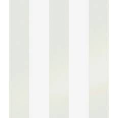 Laura Ashley Lille Pearlescent Stripe White Wallpaper