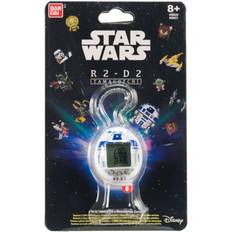 Interactive Toys Bandai TAMAGOTCHI 88821 Star Wars R2D2 Virtual Pet Droid with Mini-Games, Animated Clips, Extra Modes & Key Chain-(White) Multicolour