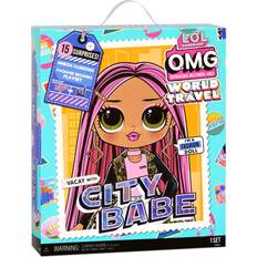 Omg doll L.O.L. Surprise! OMG World Travel Fashion Doll CITY BABE With 15 Surprises Including Outfit, Shoes, Travel Accessories, & More Reusable Packaging Playset Collectable For Boys & Girls Age 4