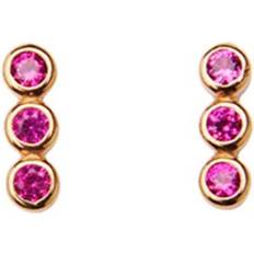 Paige Stud Earrings - Gold/Pink