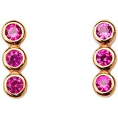 Pico Paige Stud Earrings - Gold/Pink