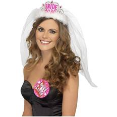 Corone e Diademi Smiffys Corona con Velo da Futura Sposa