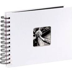 A base d'acqua Scrapbooking Hama 2107 Fine Art Spiralbound Photo Album, 24 x 17cm, Chalk White, 50 Black pages, 24 x 17 cm