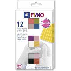 Svarte Fimoleire Staedtler 8023 C12-5 FMO Soft Oven Hardening Modelling Clay 12 x 25 g Blocks Fashion Colours