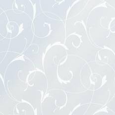 White Window Film Fablon Scroll Flower Window Film White