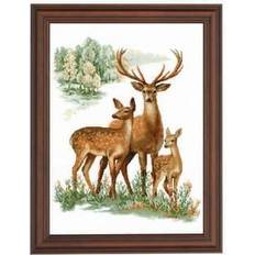 Riolis Riolis Deer Family Counted Cross Stitch Kit, Multi-Color