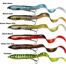 Savage Gear Señuelos de Pesca Savage Gear 3D Hard Eel Firetiger 17 cm 50 g Cebo de goma