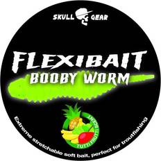 Skull gear Flexibait "Booby Worm Chartreuse" fra Skull Gear