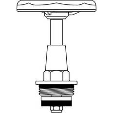 BROEN 1/2" Ventiloverdel med håndhjul