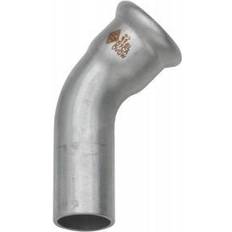 35 mm TURBO Inox bøjning 45G. muffe/nippel