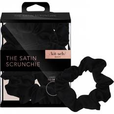 Black Hair Accessories Kitsch Satin Sleep Scrunchies Black