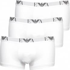 Emporio Armani White Clothing Emporio Armani Eagle Logo Boxer Trunks 3-pack - White