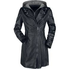 Skinn Kåper & Frakker Gipsy Seneka LEGV Leather Coat - Black