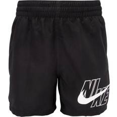 Nike Gutter Badebukser Nike Junior 4" Volley Swim Shorts - Black/Silver