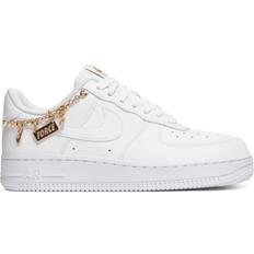 Nike air force white w NIKE Air Force 1 White Pendant W - White/White/Metallic Gold/Flat Gold