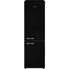 Black - Freestanding Fridge Freezers Swan Retro Slimline (SR11025BN) Red, Purple, Yellow, Black, Blue, Green, Grey