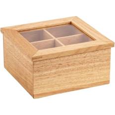 Beige Tea Caddies Olympia Mini Hevea Tea Caddy