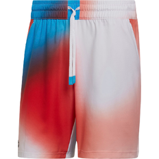 Herre - Multifarvet - Træningstøj Shorts adidas Melbourne Tennis Ergo Printed 7" Shorts Men - White/Vivid Red/Sky Rush