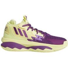 Children's Shoes Adidas Kid's Dame 8 - Yellow Tint/Glory Purple/Signal Green