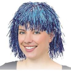 Blue Short Wigs Fancy Dress Bristol Novelty Tinsel Wig Blue