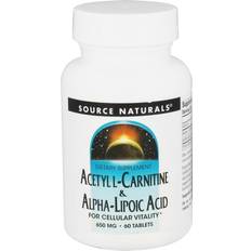 Source Naturals Acetyl L-Carnitine & Alpha-Lipoic Acid 650 mg 60 Tablets