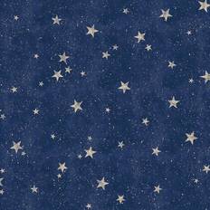 Navy blue and silver wallpaper Fine Decor Starlight Stars Navy