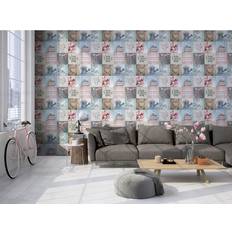 Wallpapers Muriva Lazy Days Wallpaper, Multi-coloured