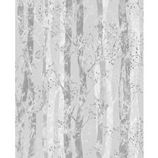 Sublime Dappled Trees Grey Silver Wallpaper